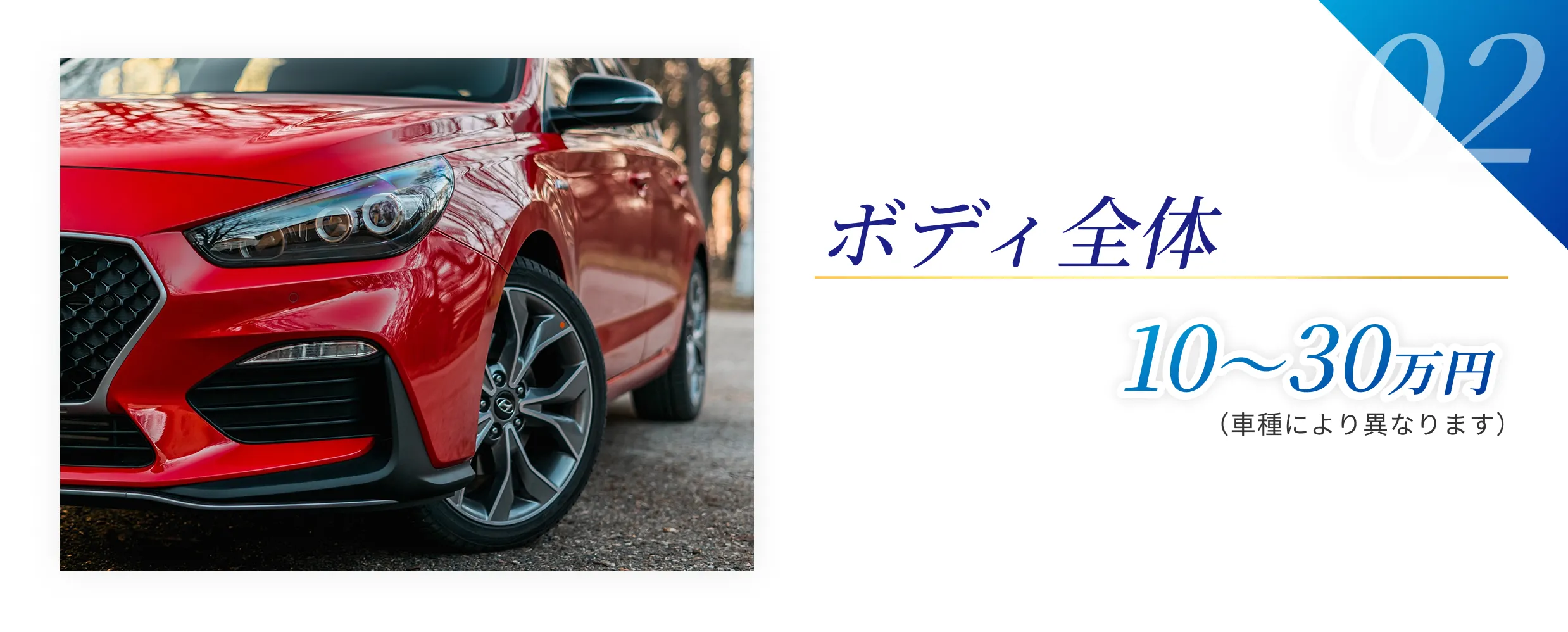 ボディ全体10~30万円